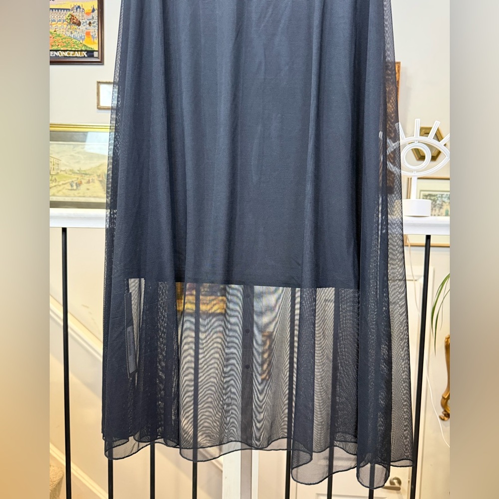 Sympli Black Reversible Moxie Maxi Skirt Mesh Overlay Size 10 - Picture 9 of 17
